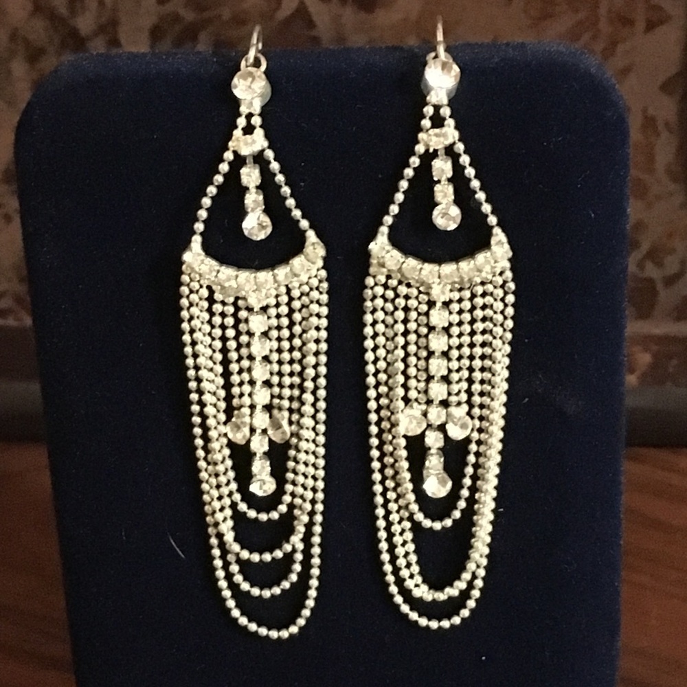 Silver chandelier earrings